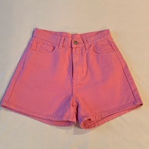 John Galt pink jean shorts